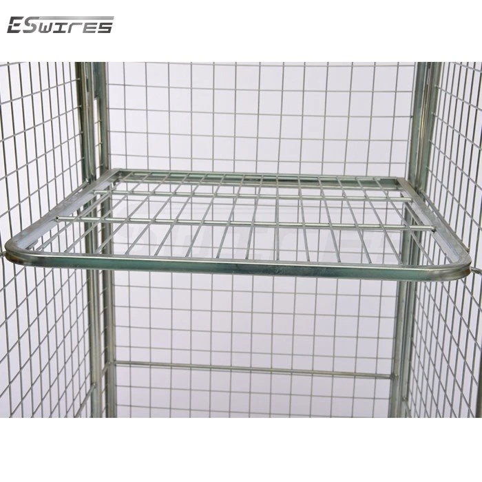 roll container with doors shelf